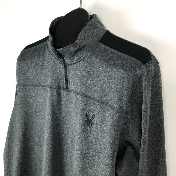 Spyder Active Performance ¼ Zip Pullover Men's Large Gray ProWeb Outdoor Hiking - Picture 4 of 11